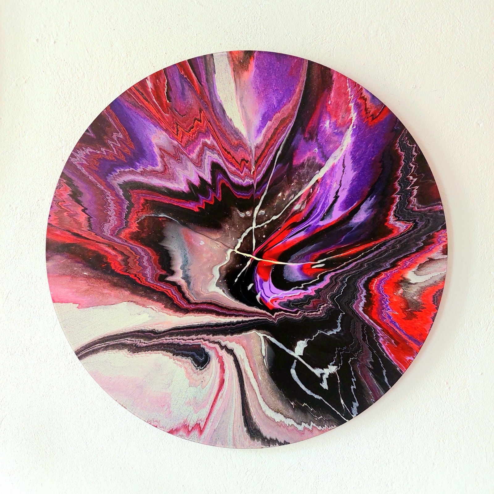 Spin painting, white bottom left